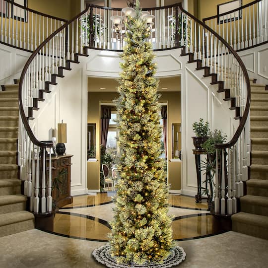 10ft. Pre-Lit Carolina Pine Artificial Christmas Tree, Clear Lights